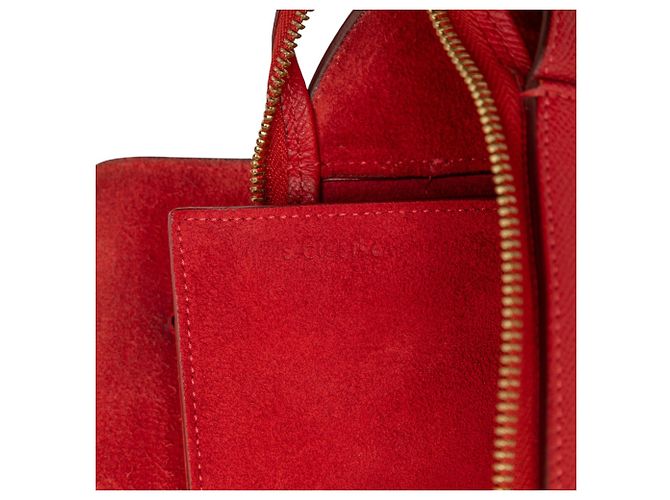 Céline Belt bag in pelle di vitello micrograna rossa Celine Rosso - vista 6