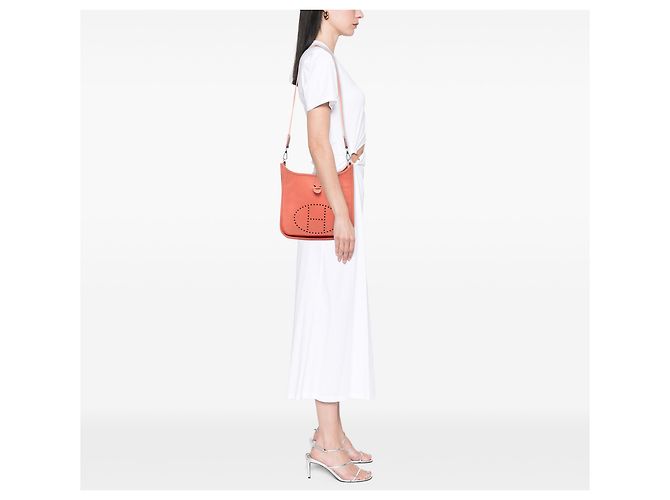 Hermès Evelyne 29 in Pelle Clemence Rosa - vista 7