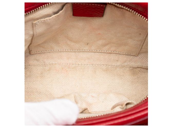 Borsa a tracolla Gucci in pelle rossa Soho Disco Rosso - vista 4