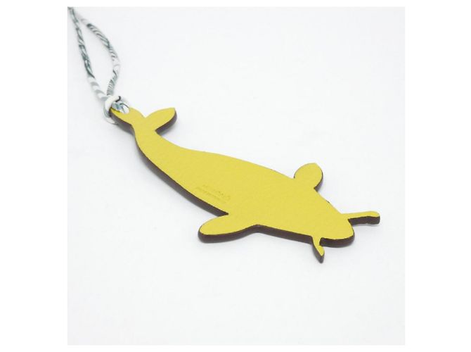 Hermès CARP KOI Handtaschen-Anhänger Gelb Hellgrün - Ansicht 3
