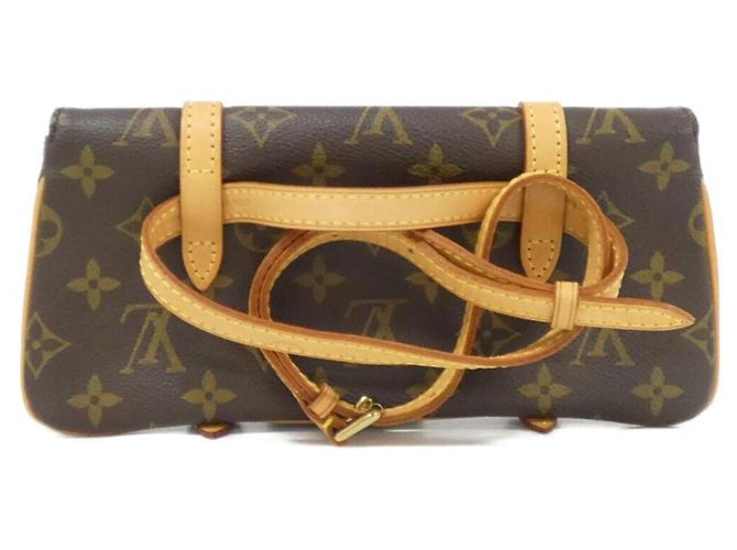 Borsa a vita Louis Vuitton Monogram Pochette Marel Marrone - vista 2