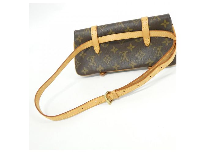 Borsa a vita Louis Vuitton Monogram Pochette Marel Marrone - vista 9
