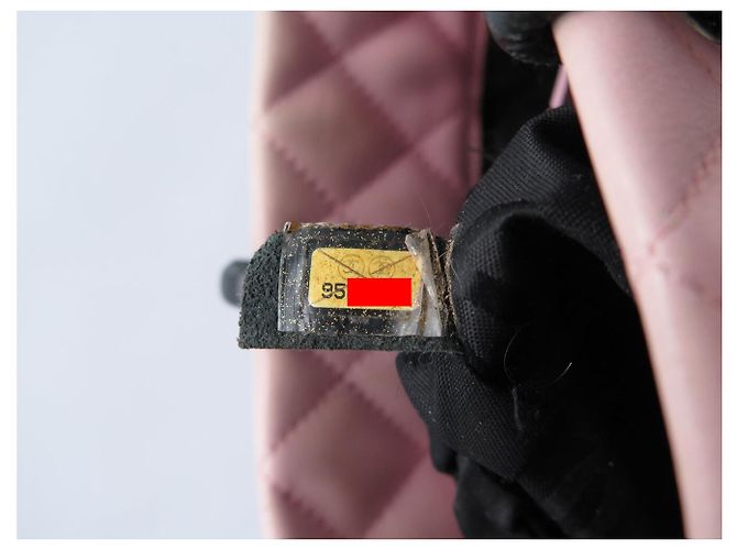 BOLSO DE MANO CHANEL CAMBON EN CUERO QUILTED ROSA Y NEGRO - vista 13