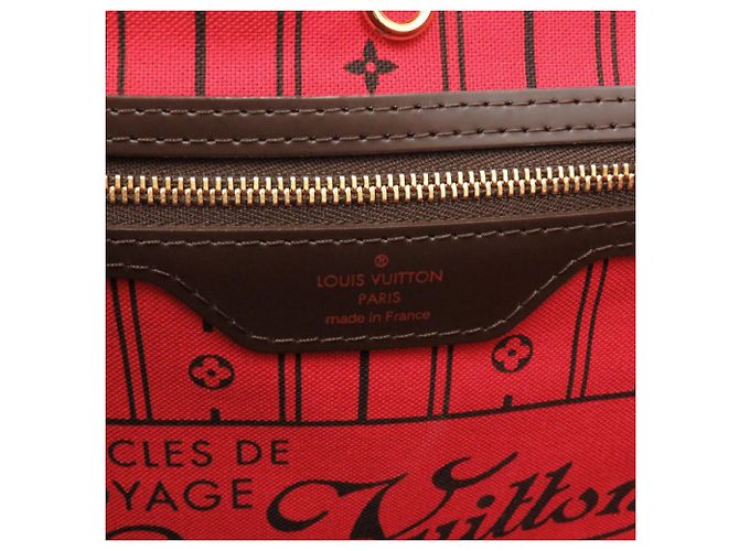 Borsa tote Louis Vuitton Neverfull GM Damier Marrone - vista 7