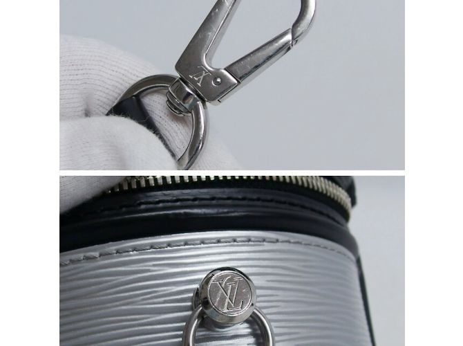 Borsa a mano Cannes Epi Louis Vuitton Nero Argento - vista 10