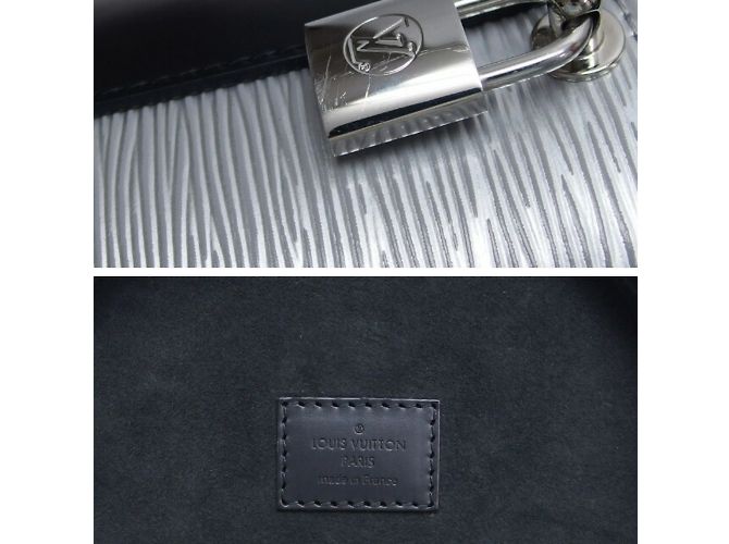 Borsa a mano Cannes Epi Louis Vuitton Nero Argento - vista 12