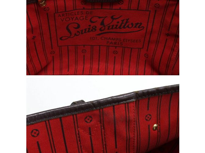 Borsa tote Neverfull MM Damier di Louis Vuitton Marrone scuro - vista 10