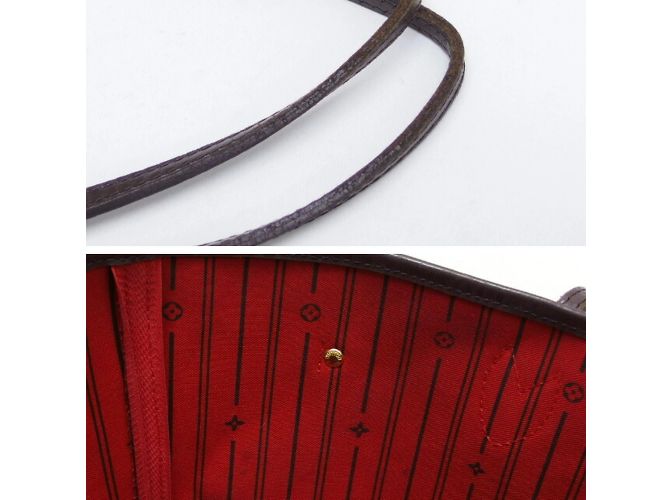 Borsa tote Neverfull MM Damier di Louis Vuitton Marrone scuro - vista 12