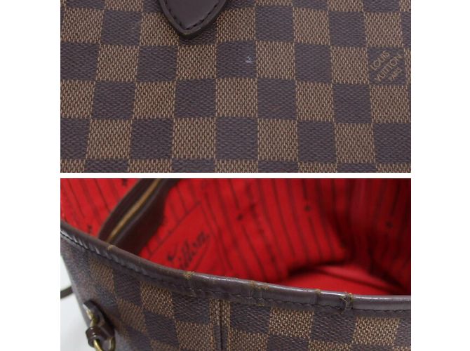 Borsa tote Neverfull MM Damier di Louis Vuitton Marrone scuro - vista 6