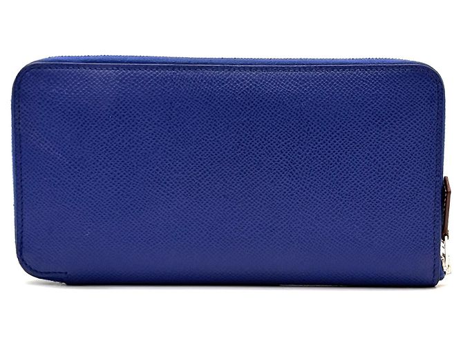 Hermès Azap Lang Wallet aus blauer Epsom-Leder - Ansicht 2