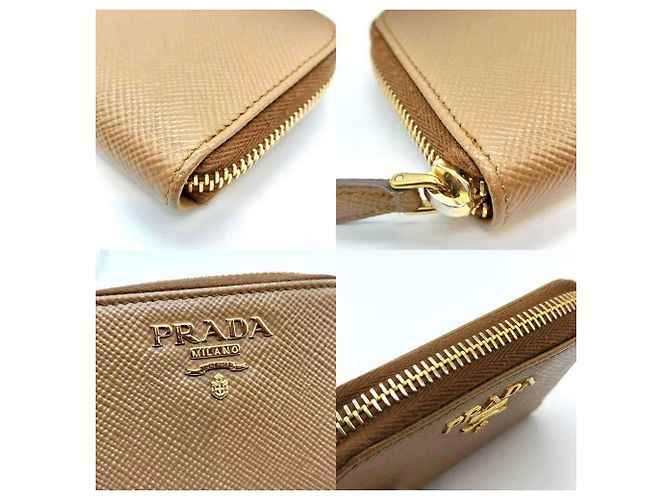 Monedero de cuero Saffiano Prada Castaño - vista 4