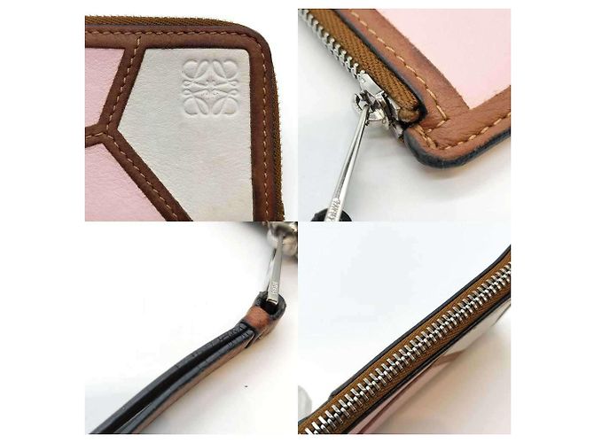 Puzzle Monedero de cuero rosa Loewe - vista 3