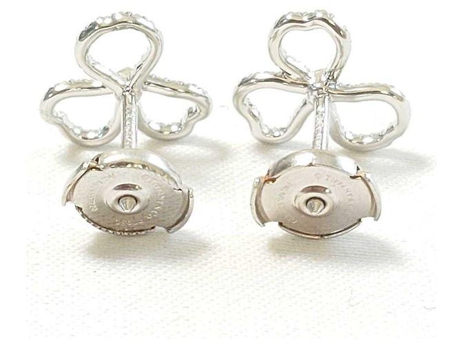 Tiffany & Co Tiffany Platin 950 Papierblumen Ohrstecker - Ansicht 13