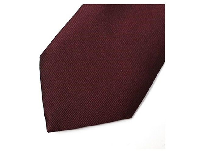 Cravate en soie grise et rouge Christian Dior Marron - vue 3