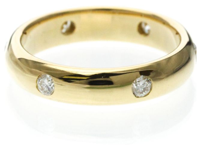 Anello Stella Cartier in oro giallo 18K con diamante D'oro - vista 3