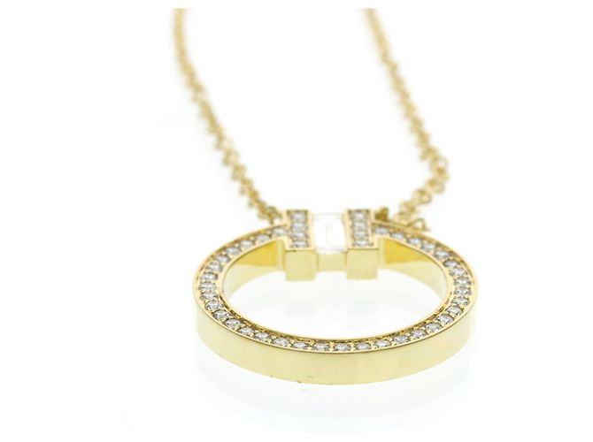 Tiffany & Co Collana in diamante Tiffany T Circle in oro giallo 18K D'oro - vista 11
