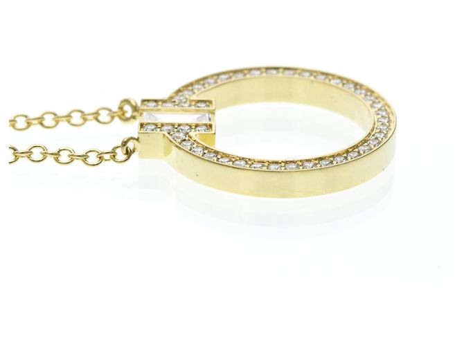 Tiffany & Co Collana in diamante Tiffany T Circle in oro giallo 18K D'oro - vista 12
