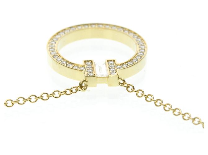 Tiffany & Co Collana in diamante Tiffany T Circle in oro giallo 18K D'oro - vista 9