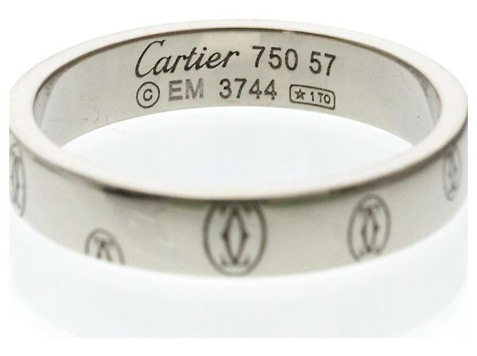 Anello in Oro Bianco e Diamanti Cartier Buon Compleanno Argento - vista 4