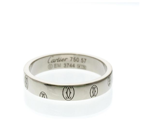 Anello in Oro Bianco e Diamanti Cartier Buon Compleanno Argento - vista 9