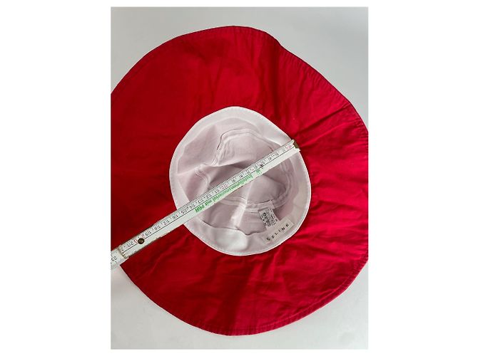 Céline Cappello da sole vintage Celine Paris rosso - vista 3