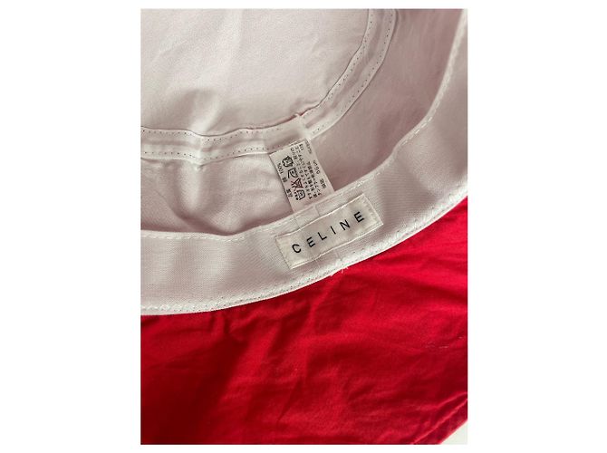 Céline Cappello da sole vintage Celine Paris rosso - vista 4