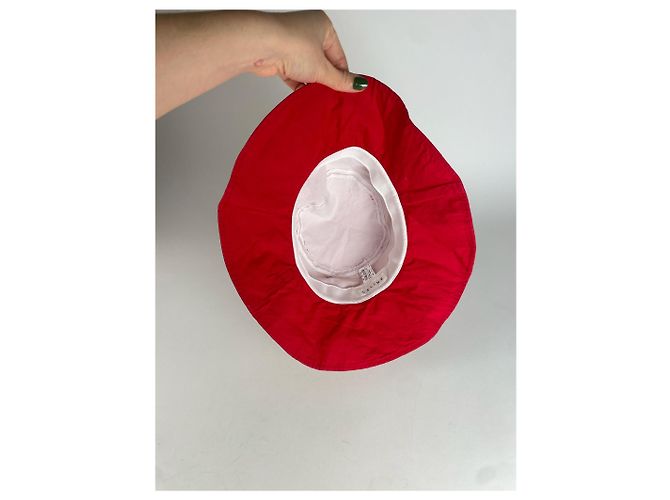Céline Cappello da sole vintage Celine Paris rosso - vista 5