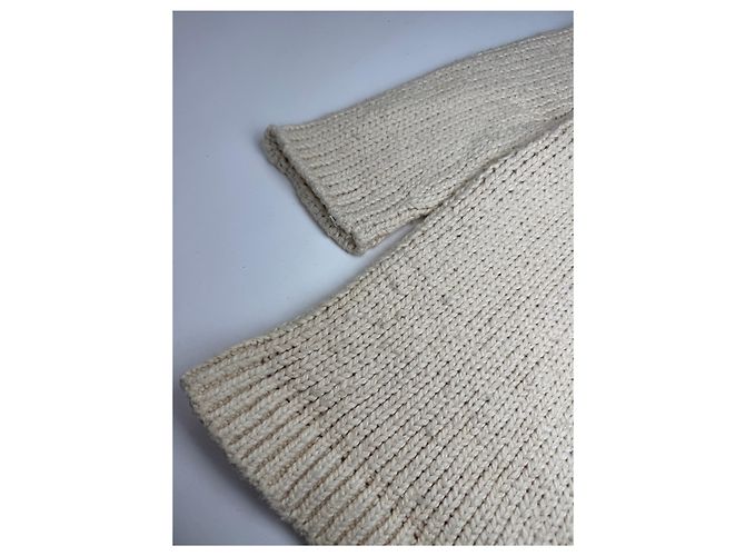 Vintage Balenciaga kurzer Rollkragenpullover beige M - Ansicht 5