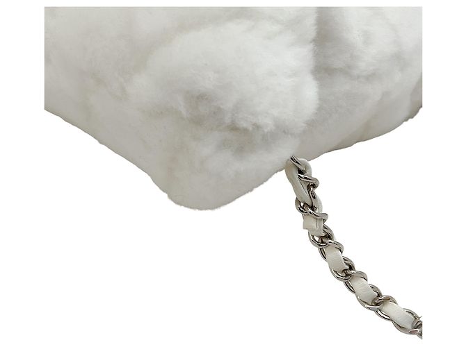 Chanel 2034 White Shearling Backpack - view 4