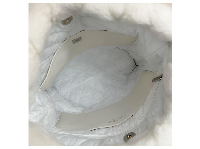 Chanel 2034 White Shearling Backpack - view 8