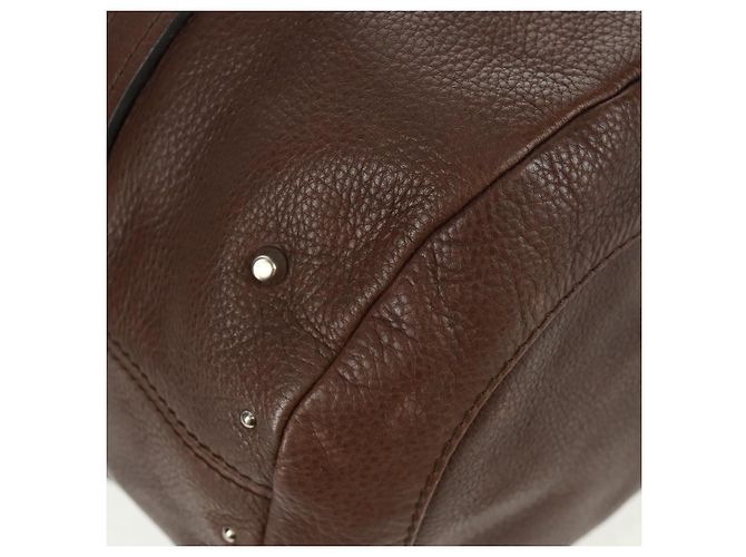 Chloé Mr Paddington Borsa a Mano in Pelle Marrone Argento Auth 162866V - vista 15