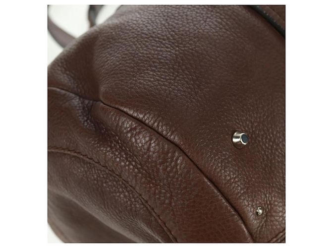 Chloé Mr Paddington Borsa a Mano in Pelle Marrone Argento Auth 162866V - vista 16