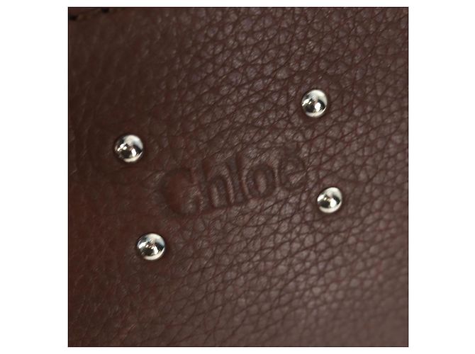 Chloé Mr Paddington Borsa a Mano in Pelle Marrone Argento Auth 162866V - vista 19