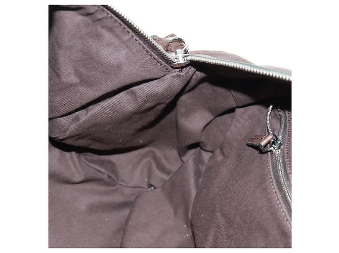 Chloé Mr Paddington Borsa a Mano in Pelle Marrone Argento Auth 162866V - vista 25