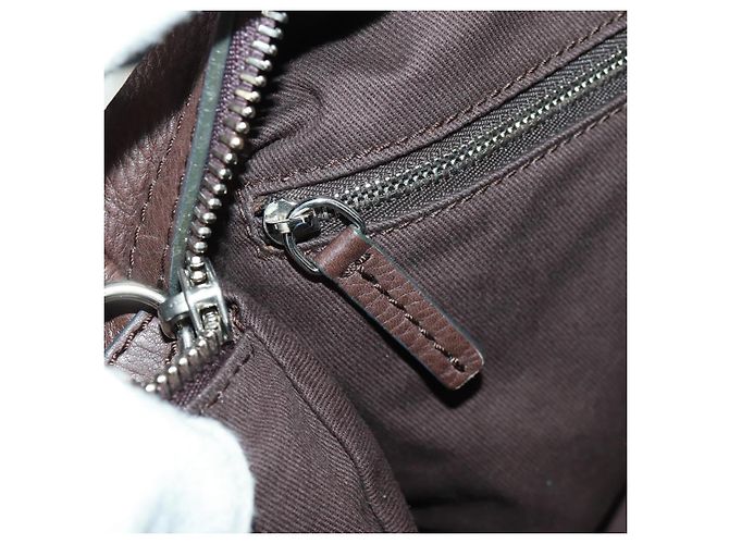 Chloé Mr Paddington Borsa a Mano in Pelle Marrone Argento Auth 162866V - vista 26