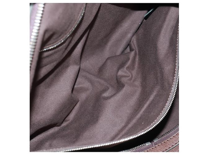 Chloé Mr Paddington Borsa a Mano in Pelle Marrone Argento Auth 162866V - vista 27