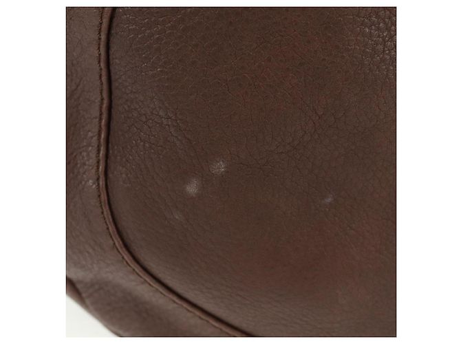 Chloé Mr Paddington Borsa a Mano in Pelle Marrone Argento Auth 162866V - vista 5