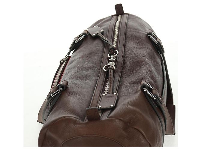 Chloé Mr Paddington Borsa a Mano in Pelle Marrone Argento Auth 162866V - vista 7