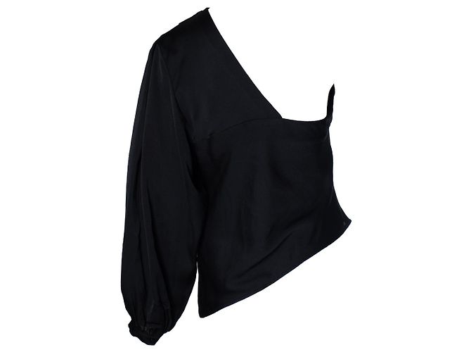 IRO, top Gingera negro de un hombro - vista 2