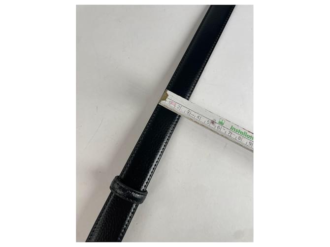 Vintage Givenchy Schlangenprägung Leder Gürtel Schwarz - Ansicht 5