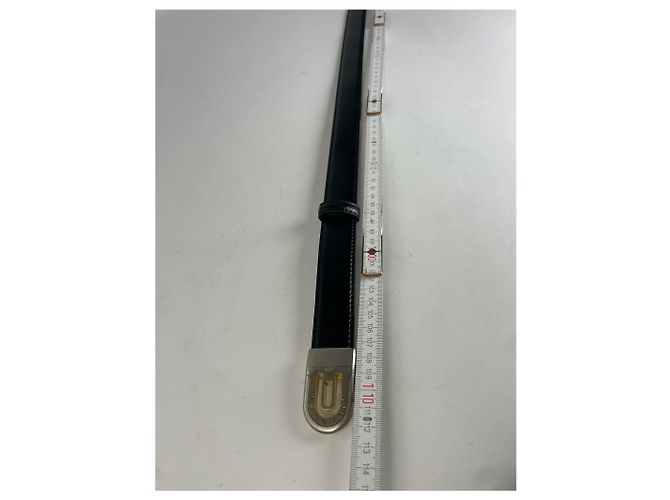 Vintage Givenchy Schlangenprägung Leder Gürtel Schwarz - Ansicht 6