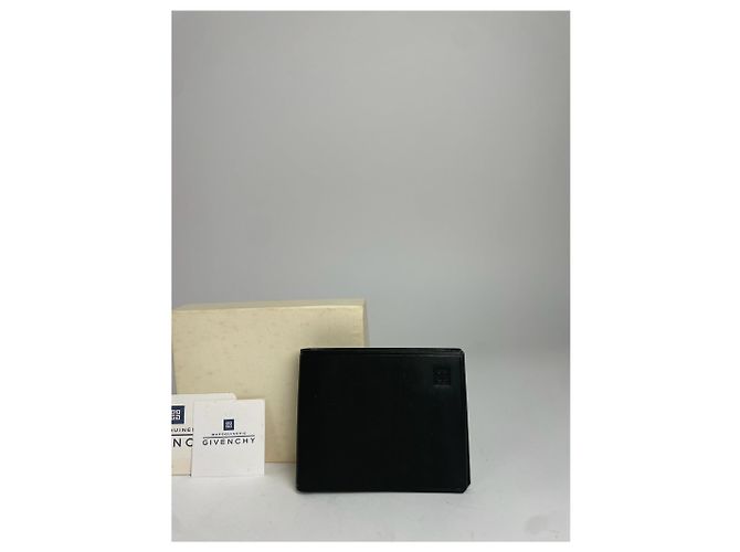 Vintage Givenchy Flapable Leather Wallet Black - view 4