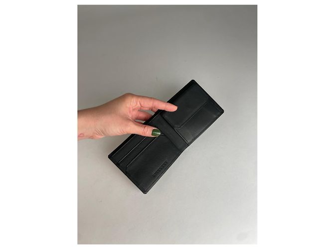Vintage Givenchy Flapable Leather Wallet Black - view 5