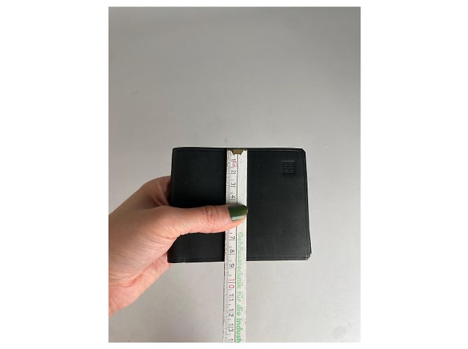 Vintage Givenchy Flapable Leather Wallet Black - view 7
