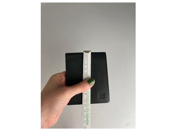 Vintage Givenchy Flapable Leather Wallet Black - view 8