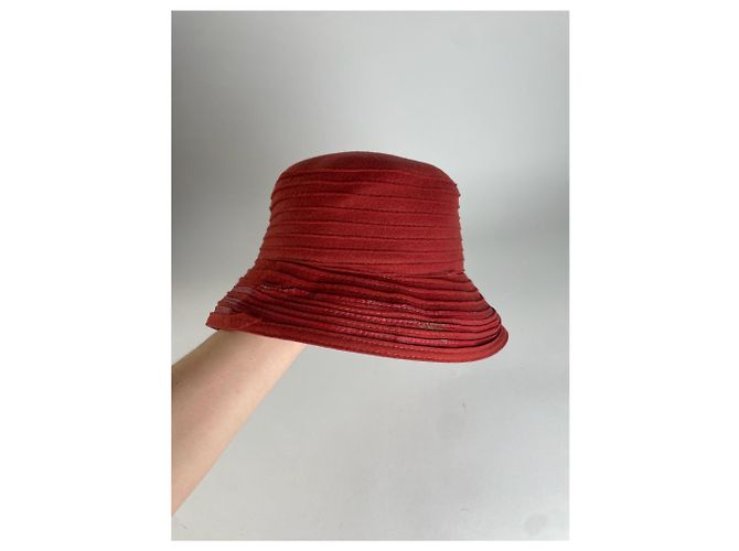 Vintage Givenchy Wool Hat Red - view 2