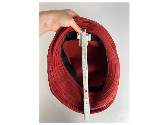 Vintage Givenchy Wool Hat Red - view 5