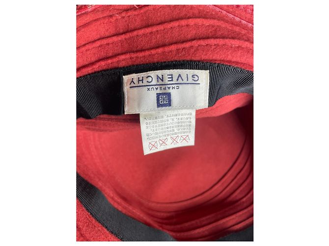 Vintage Givenchy Wool Hat Red - view 6
