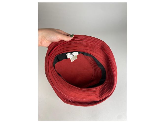 Vintage Givenchy Wool Hat Red - view 7
