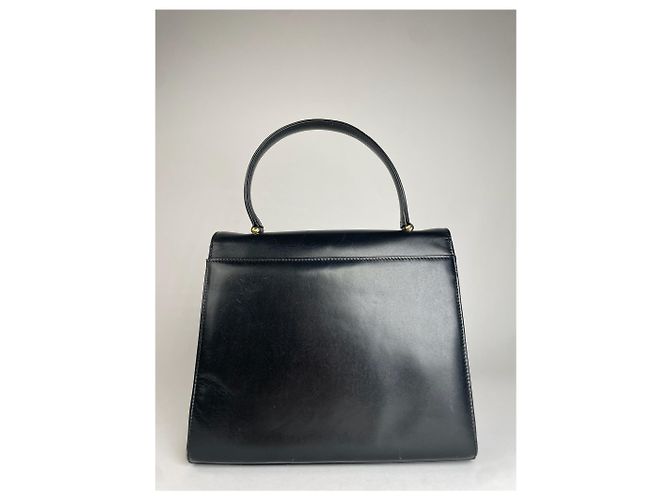 Vintage Givenchy Lederhandtasche Schwarz - Ansicht 2